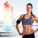 1000ML Plastic Water Bottle with Handle One-button Lock Space Cup (Pink) Newly