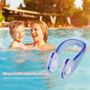 Soft Silicone Swimming Earplugs Nose Clip Diving Surfing Nose Clips (Blue) Newly