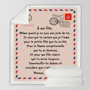 Reversible Flannel French Letter Pattern Tapestry Sofa Blanket (Daughter M)