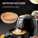 100x Air Fryer Disposable Paper Liner Wood Pulp Steamer Baking Mats (Brown)