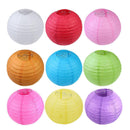 10pcs 6 inch Round Chinese Paper Lantern DIY Lamp Party Decor (Pink)
