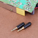 2pcs 3.5mm 1/8in TRRS 4-Pole Male Plug Adapter Headphone DIY Connectors Newly