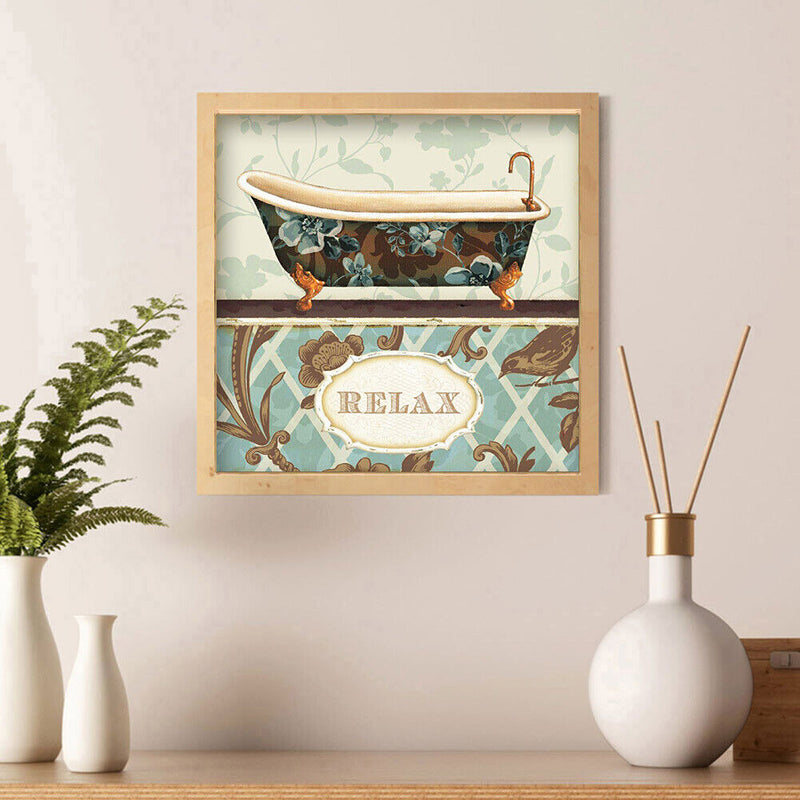 Classical Bathtub Frameless Picture Oil Paint By Numbers Hand Painted Picture
