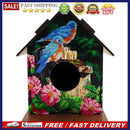 Hanging Bird House DIY Diamond Painting Wooden Bird Nest Hut Parrot Cage Shelter