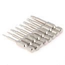 8Pcs 50mm Magnetic Head Bits S2 Chrome Plated Steel Torx Screwdriver Bit Se