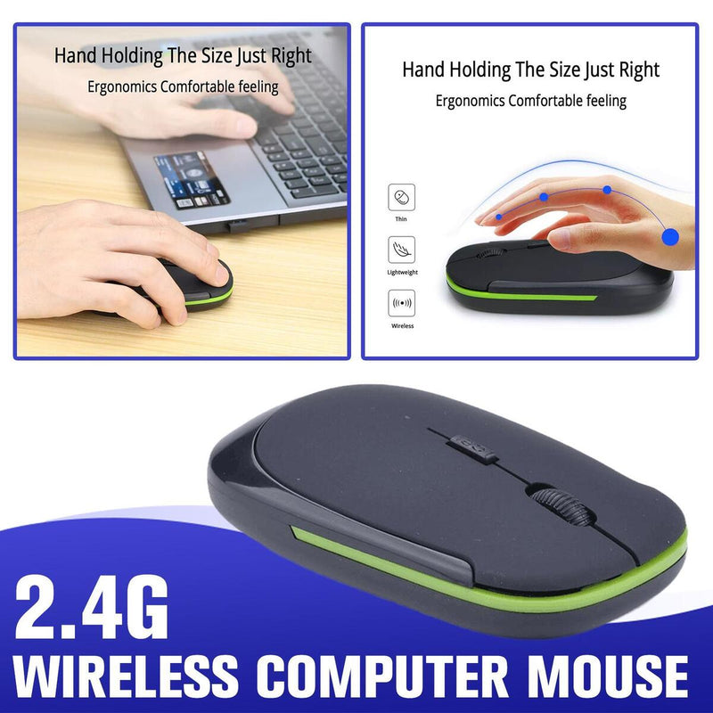 2.4GHz Wireless Optical Mouse USB Rechargeable RGB Cordless Mice For PC Laptop`