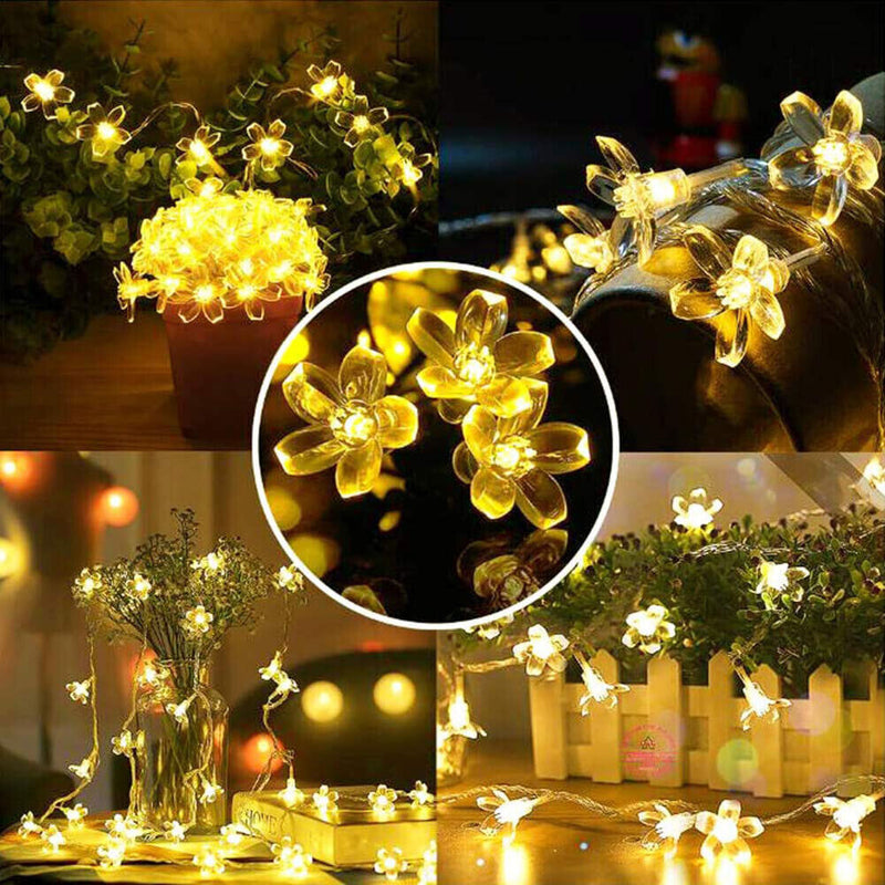 10m 100 LED Waterproof Cherry Blossom Fairy Light String (Warm Light EU) Newly