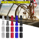 20x Aluminum Alloy Valve Adapter w/ Cap Bicycle Convert Presta to Schrader Valve