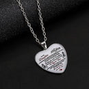 Wife My Daughter Love Women Heart Necklace Family Jewelry Gifts Pendant