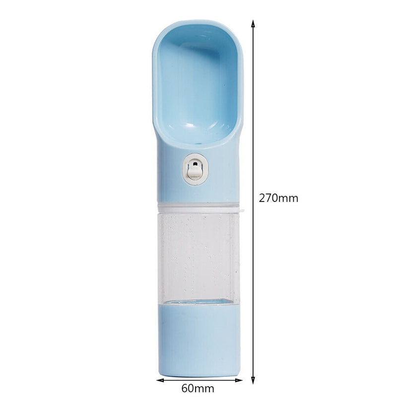 Portable Pet Dog Water Bottle Travel Outdoor Walking Drinking Cups (Blue)