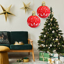 #A 60cm PVC Inflatable Christmas Ball Hanging Tree Ornament Balloon Pendant Deco