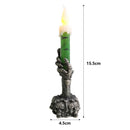 Halloween Decor Candle Light Plastic for Holiday Decor (Orange)