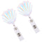 Exhibition Chest Cards Key Ring Lanyards Shell Shape Badge Holder Retractable
