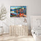 Full Embroidery DIY Canvas Stamped 11CT Art Cross Stitch Seaside House Kit