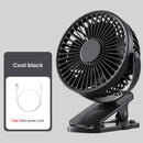 USB Mini Wind Power Clip Fan Portable Office Household Travel Air Conditioner