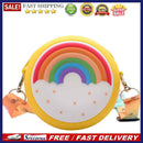 Kids Donut Round Shoulder Bag Girl Holiday Travel Rainbow Mini Crossbody Bags