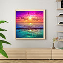 Oil Paint By Numbers Picture DIY Drawing Ocean Sunset Painting Kit Artwork
