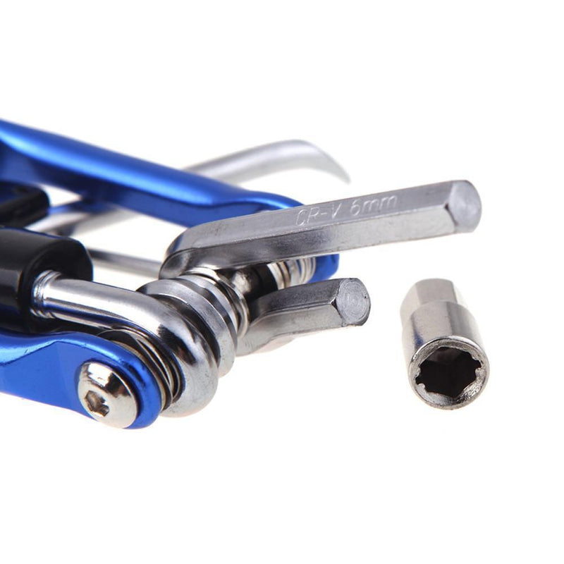 11in1 Bicycle Repairing Set Bike Repair Tool Kit Wrench Screwdriver blue Newly