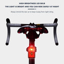 LED Bicycle Saddle Rest Red Light Night Safety Warning Fast Charging Bicycle Rü
