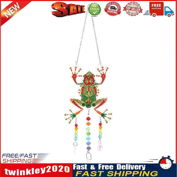 DIY Diamond Painting Light Catcher Hanging Crystal Wind Chime (Frog) Newly