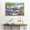 Street Houses Canvas Paint By Numbers Oil Hand Painted Drawing Kit Home Decor