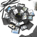 3pcs Explosion Box Hexagonal DIY Photo Album Scrapbooking Box Gift(Black)