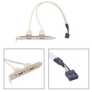 2 Port USB 2.0 Female to 9-Pin Motherboard Header Cable Adapter for PC