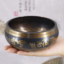 Yoga Meditation Bowl Handmade Bronze Chime Buddha Sound Bowl Striker (8cm) Newly
