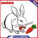 Partial Embroidery Turnip Rabbit 2-Beach 14CT Printed Cross Stitch Cotton Kit