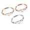 Women Jewelry Roma Letter Stainless Steel Cuff Bangles Heart Dangle Bracelet