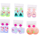 Gifts Fashion Jewelry Acrylic Stud Ear Ring Christmas Earrings Drop Earrings
