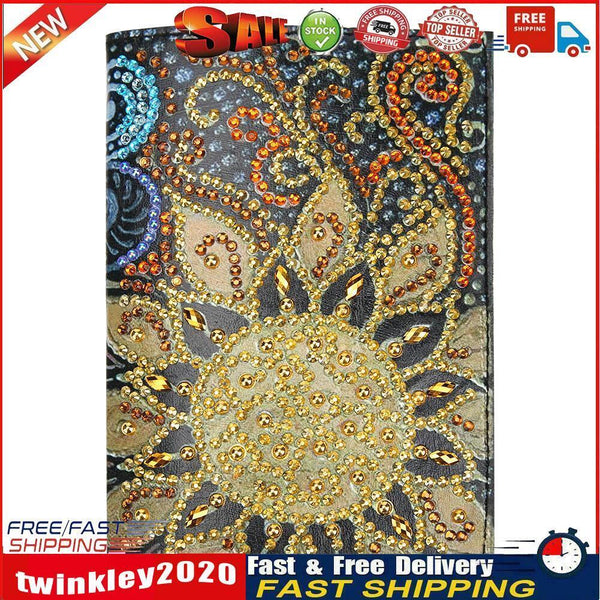 DIY Special Shaped Diamond Painting Leather Passport Protection Cover Gift Newly