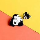 Fashion Collar Badge Enamel Cartoon Brooch Lapel Pin Corsage "I Love You 3000"