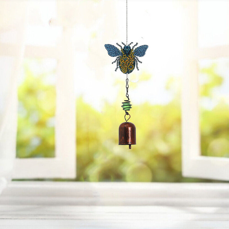 DIY Point Drill Diamond Painting Acrylic Wind Chime Bell Pendant Art Mosaic