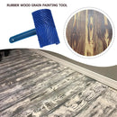 Blue Rubber Wood Grain Paint Roller DIY Graining Painting Tool with Handle