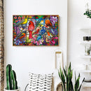 DIY Full Round Drill Rhinestone Diamond Painting Stained Glass Bird Craft Art