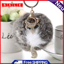 Rabbit Hair Ball Key Chain Pendant Auger Fox Handbags Accessories Gray-100183.0