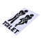 Removable Bathroom Door Wall Stickers Man Woman Toilet Sign Paste Newly