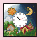 14CT Stamp Cross Stitch Canvas Day and Night Needlework Embroidery (G356)