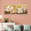 White Flower Oil Paint By Numbers Kits Canvas Picture Wall Art DIY Craft Decor