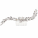 Clips Bridal Hair Ornaments Hair Combs Flower Hair Pin Leaf Crystal Tiara
