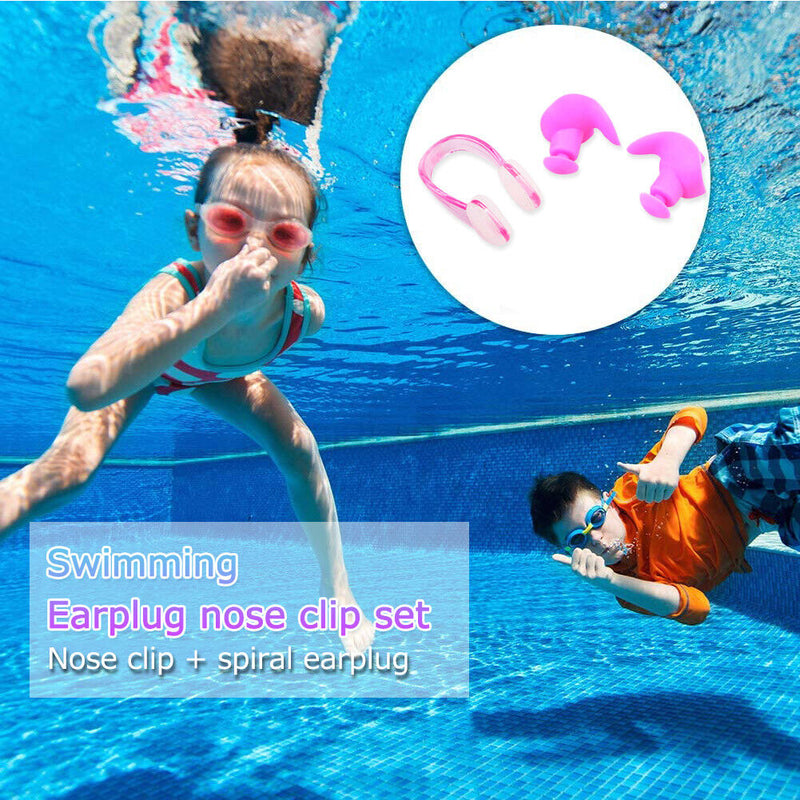Soft Silicone Swimming Earplugs Nose Clip Comfortable Diving Surfing Nose Cli
