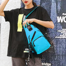 Fashion Oxford Cloth Shoulder Chest Bag Women Travel Solid Color Large Backpack