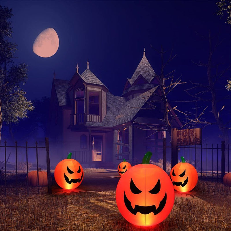 Yard Halloween Inflatables Pumpkin RGB LED Lights For Holiday Party Yard Garden