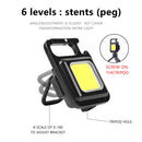 Multifunctional COB Inspection Lights Kit Portable Keychain Design with Bracket