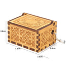 Retro Home Crafts Ornaments Wooden Hand Cranked Music Box Children Kids Gifts