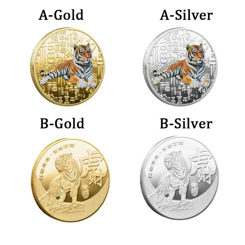 Decorations Get Rich Coin Commemorative Coins Year of The Tiger Lucky Stamp