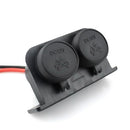 Twin Socket Waterproof Cigarette Lighter Vehicle-mounted Plug Adapter