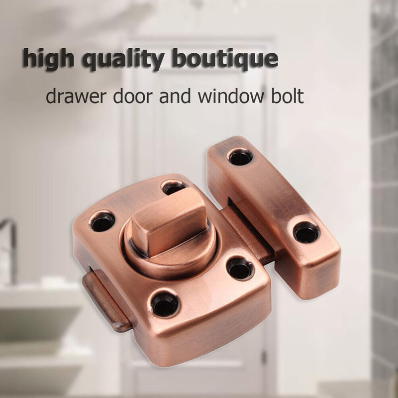 #A Door Right Angle Sliding Door Lock Zinc Alloy Spring Button Lock for Househol