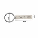 Wife Husband Gift Jewelry Key Ring Keyfob Car Pendant I Love You 3000 Keyring